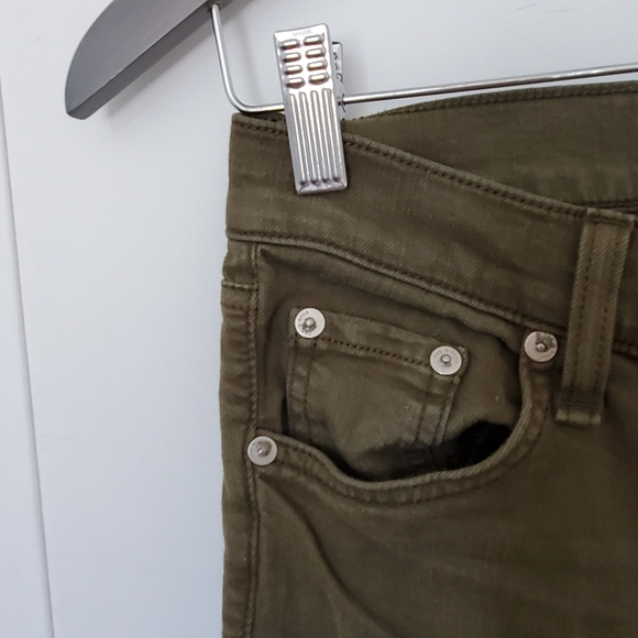 Rag & Bone Jeans Skinny Low Rise Jeans olive green stretch comfortable size 25 - Picture 5 of 9